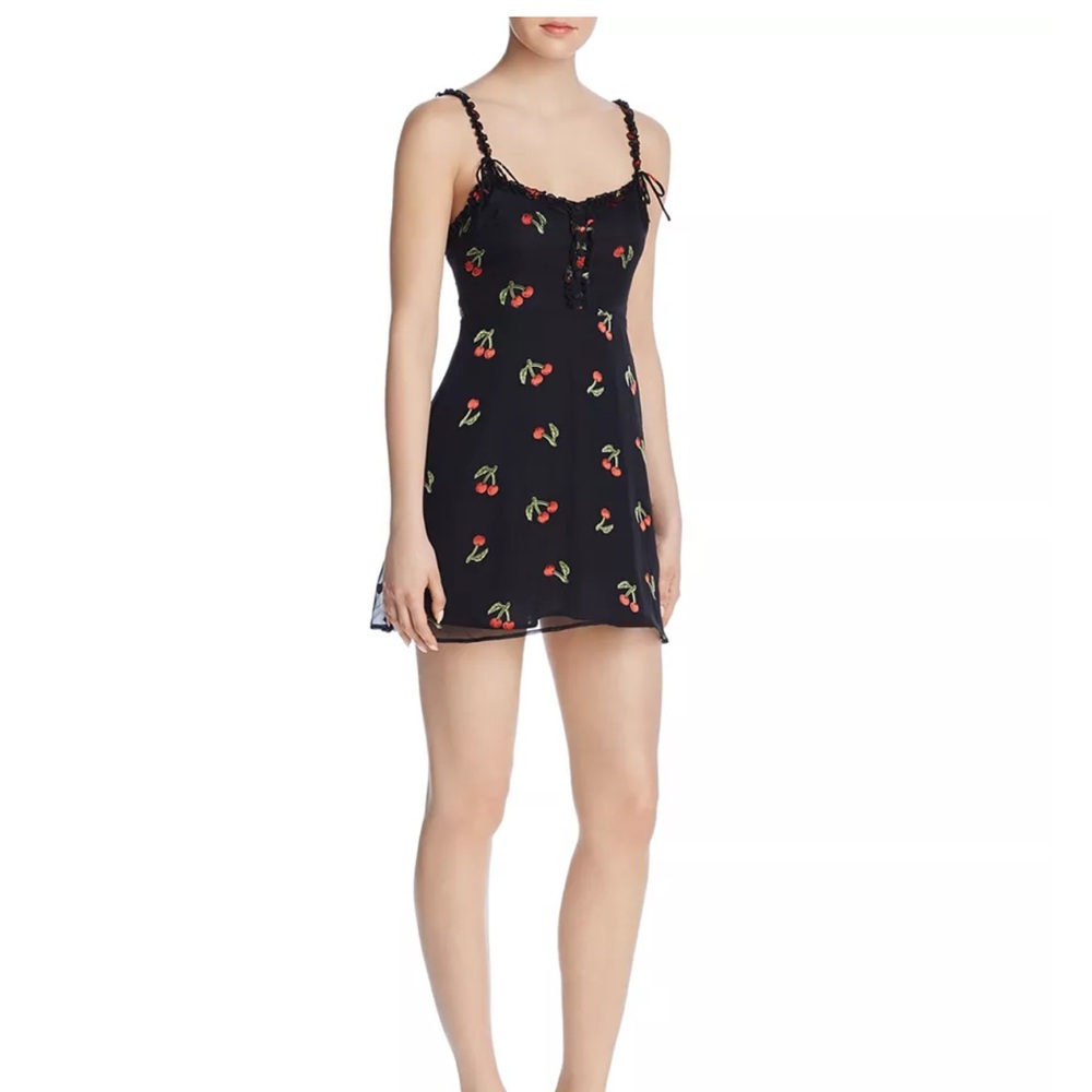 For Love and Lemons Cherry Print Mini Dress